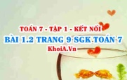 Bài 1.2 trang 9 SGK Toán 7 tập 1 Kết nối tri thức